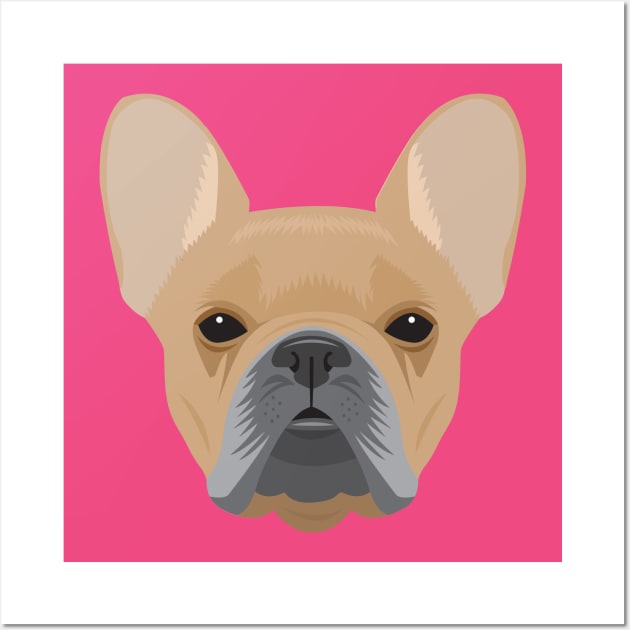 Brown French Bulldog Wall Art by threeblackdots